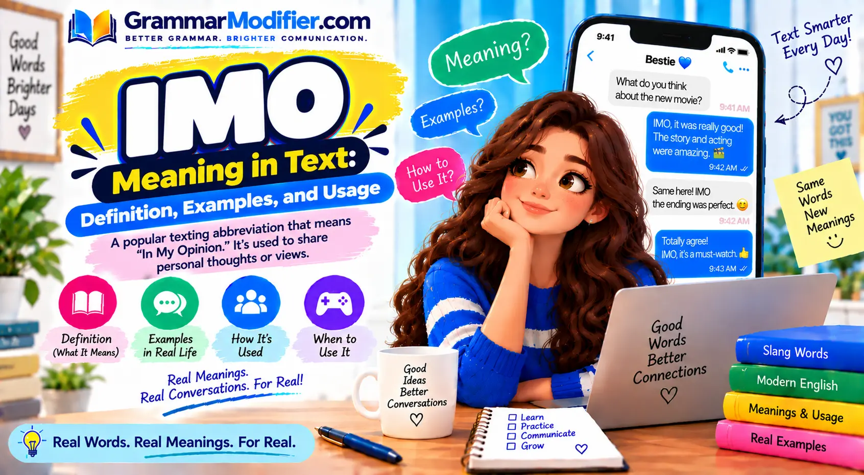 IMO Meaning in Text: Definition, Examples, and Usage