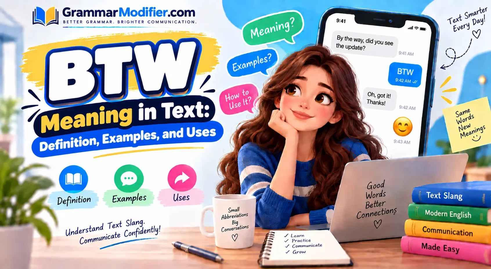 BTW Meaning in Text: Definition, Examples, and Uses