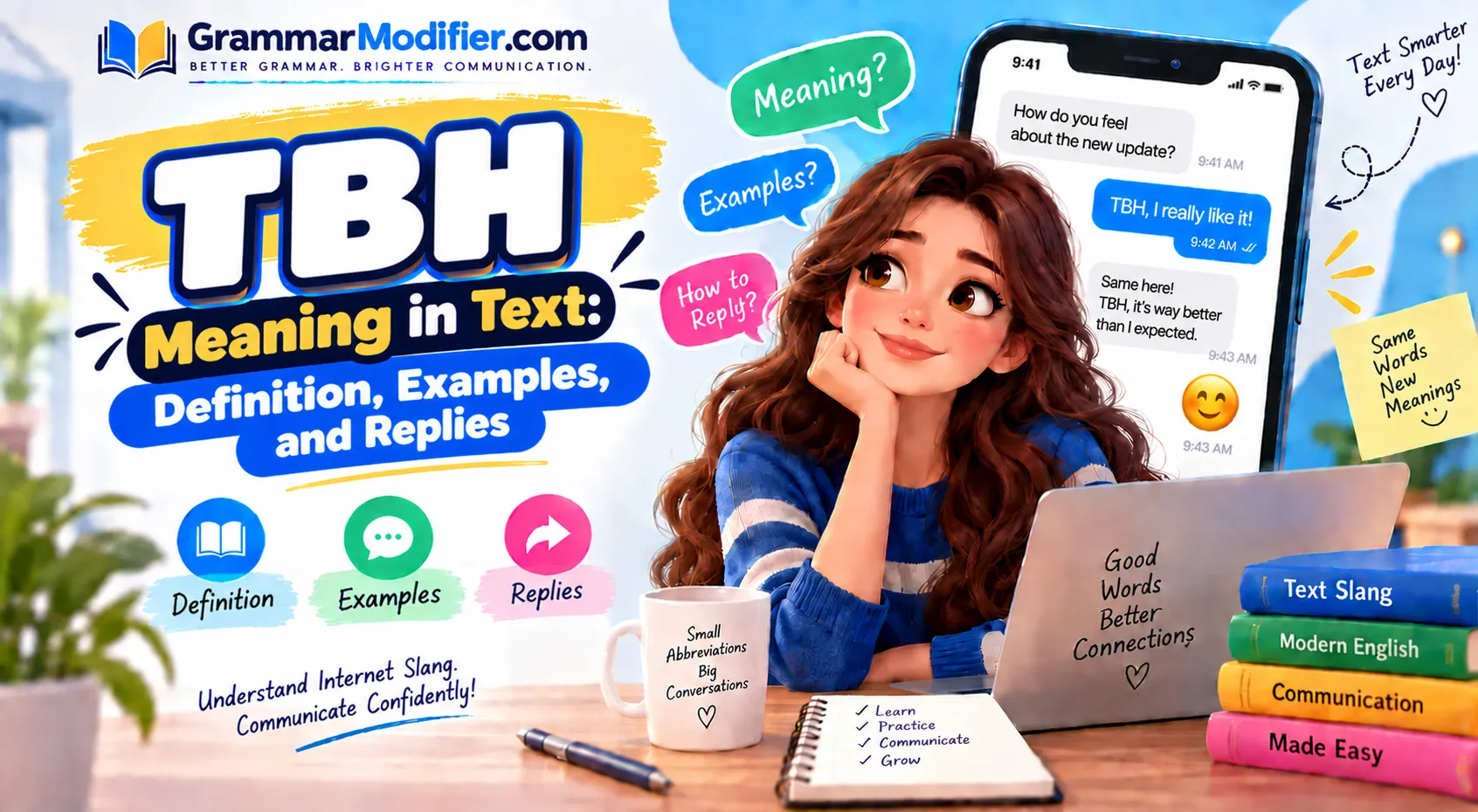 TBH means “to be honest.” It is an informal abbreviation used in texts, chats, comments, and social media when someone wants to share a direct opinion, personal feeling, admission, or reaction.