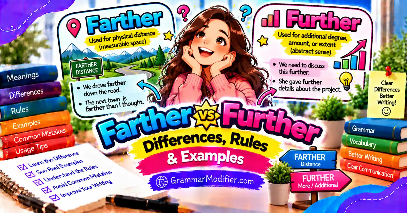 Farther vs Further: Differences, Rules & Examples