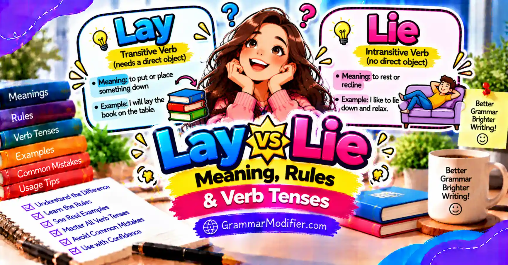 Lay vs Lie: Meaning, Rules & Verb Tenses