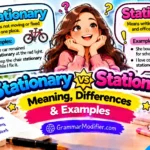 Stationary vs Stationery: Meaning, Differences & Examples