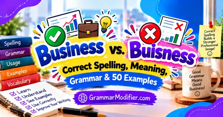Business vs Buisness: Correct Spelling, Meaning, Grammar & 50 Examples