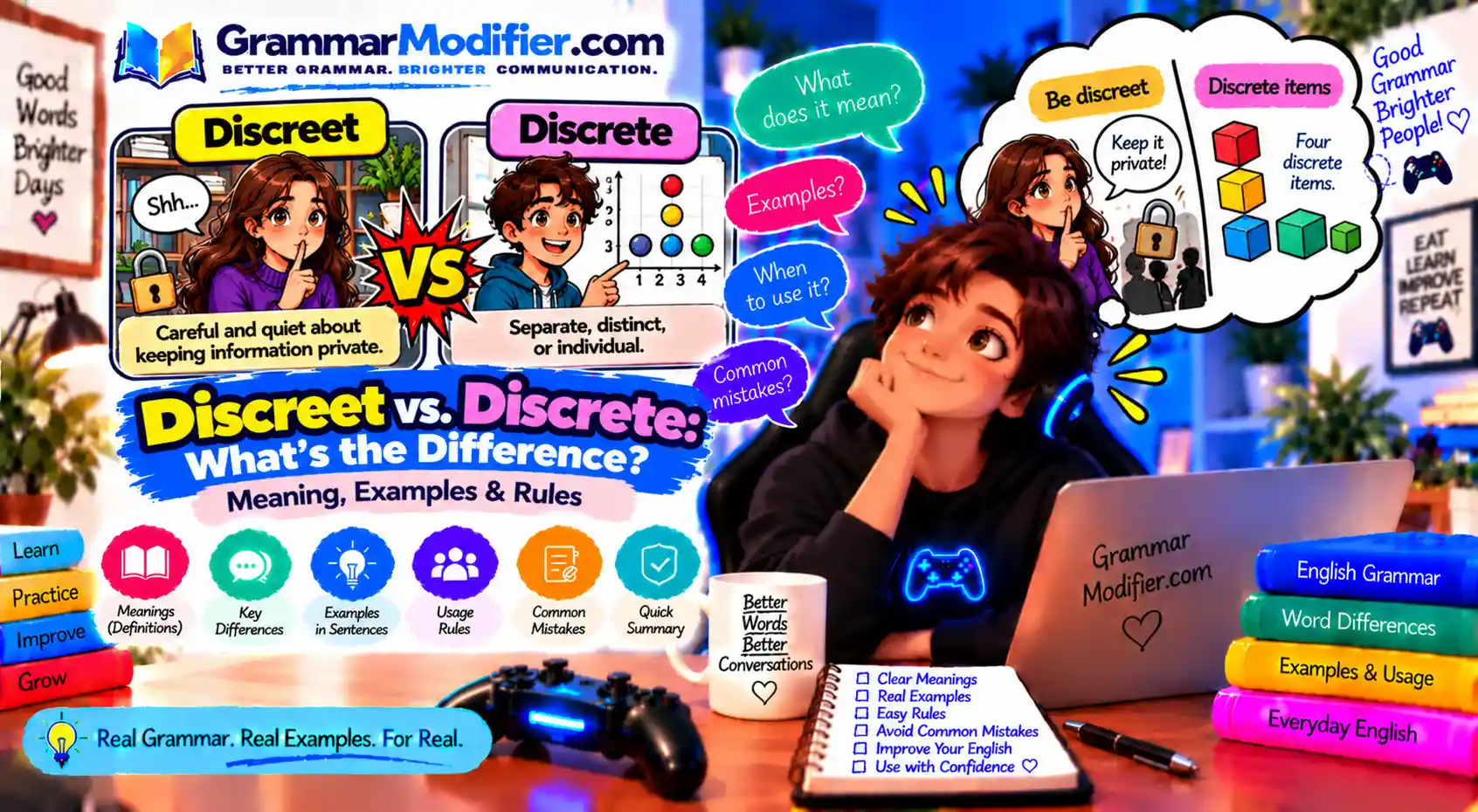 Discreet vs. Discrete: What's the Difference? Meaning, Examples & Rules
