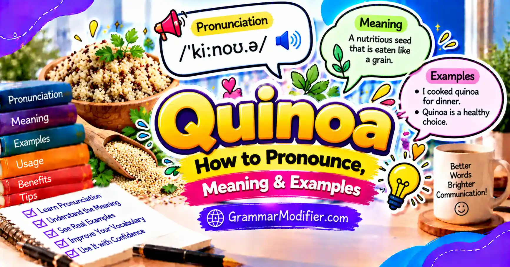 How to Pronounce Quinoa: Meaning & Examples