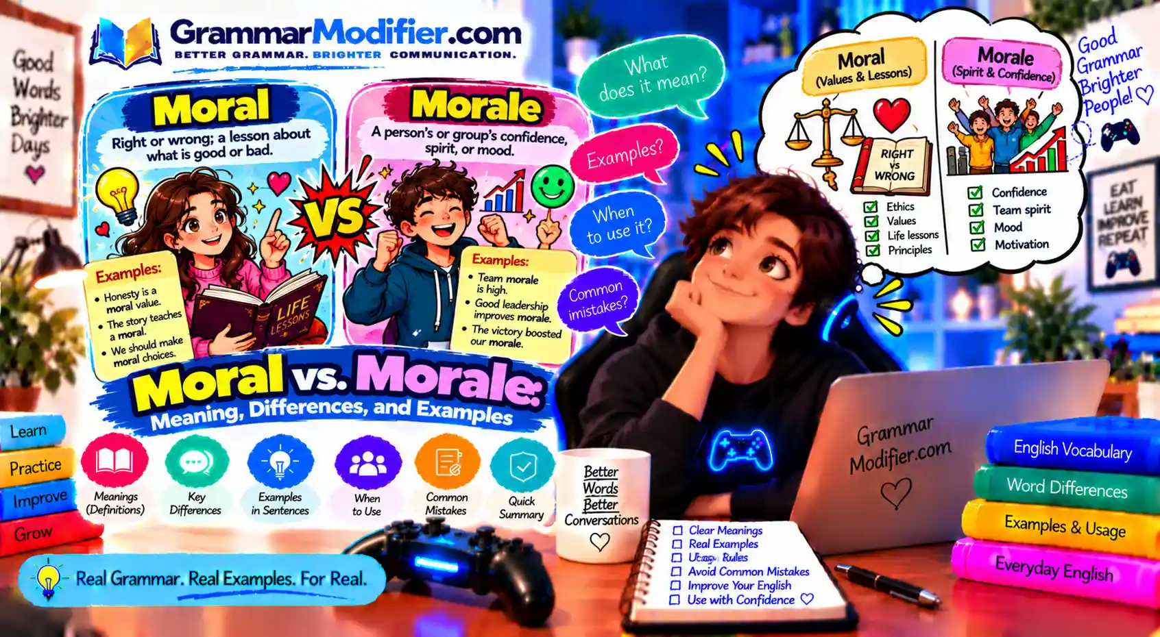 Moral vs. Morale: Meaning, Differences, and Examples