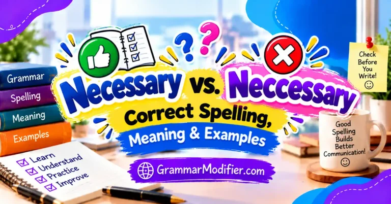 Necessary vs Neccessary: Correct Spelling, Meaning & Examples