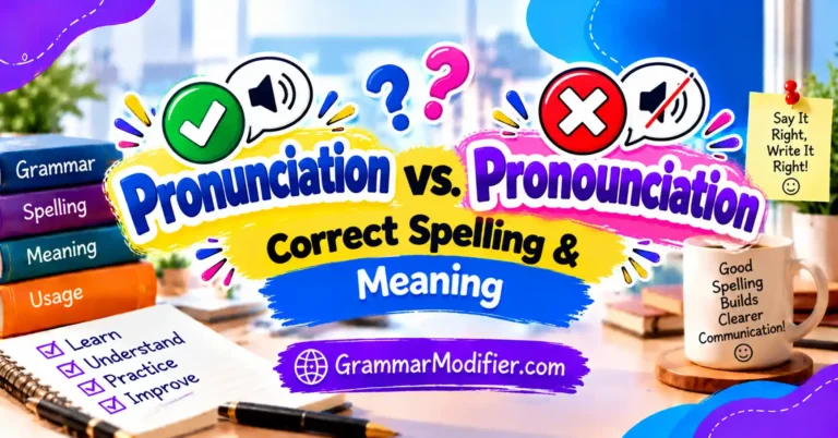 Pronunciation vs Pronounciation: Correct Spelling & Meaning